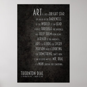 Cita inspiradora del dial de Thornton sobre arte