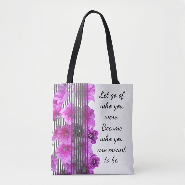 Cita Inspiradora floral Bolsa Tote (Anverso)