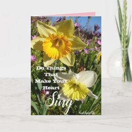 Cita Inspiradora tarjeta floral Daffodil