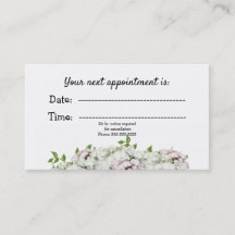 Cita Médica Floral Rubor Blanco