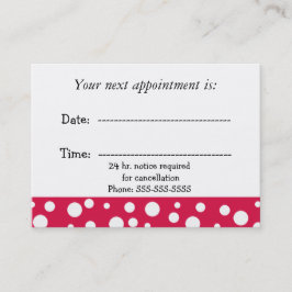 Cita médica roja y blanca