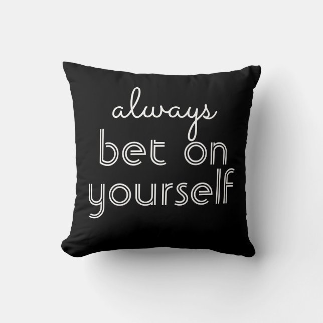 cita moderna de almohada de moda apostar siempre p (Anverso)