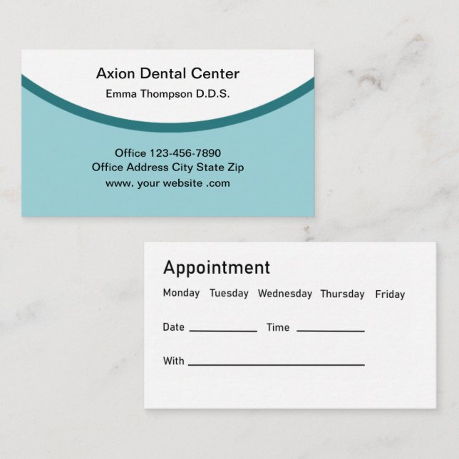 Cita moderna de Office Dentist Office (Anverso / Reverso)