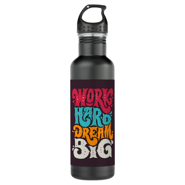 Cita motivacional Botella de agua de acero inoxida (Anverso)