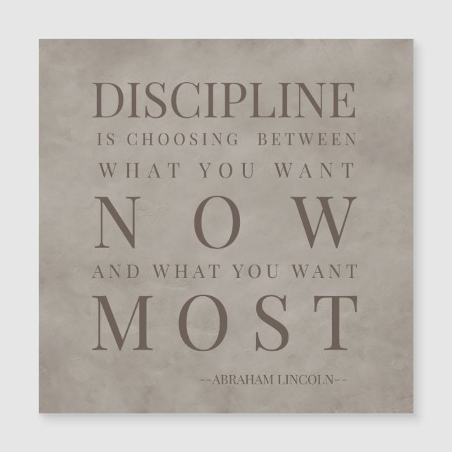 Cita Motivacional de Disciplina Marrón (Anverso)