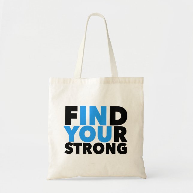 Cita motivacional fuerte para la bolsa (Frente)