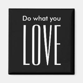 Cita motivadora imán blanco y negro moderno