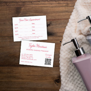 Cita múltiple de código QR práctico de color rosa
