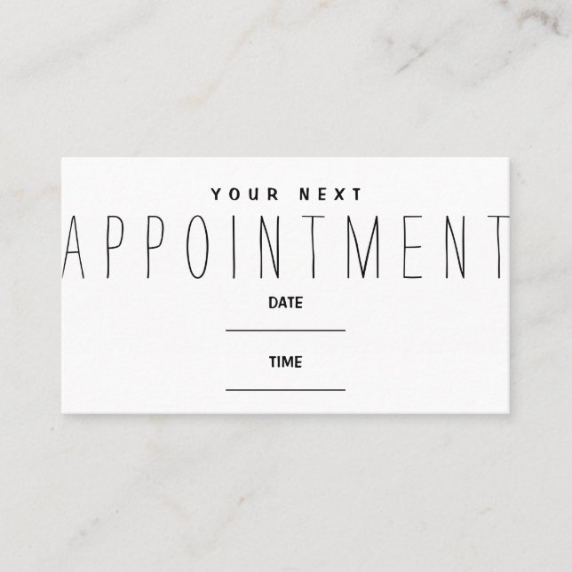 Cita musical Recuerde a tarjeta su próxima visita (Anverso)