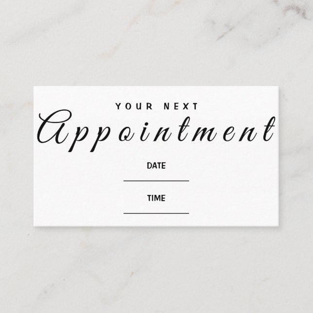 Cita musical Recuerde a tarjeta su próxima visita (Anverso)