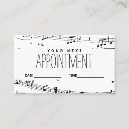 Cita musical Recuerde a tarjeta su próxima visita