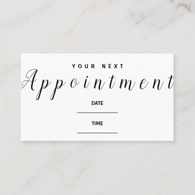 Cita musical Recuerde a tarjeta su próxima visita (Anverso)