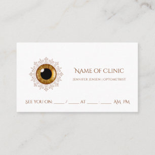 Cita Optometrista Profesional Ojo Marrón