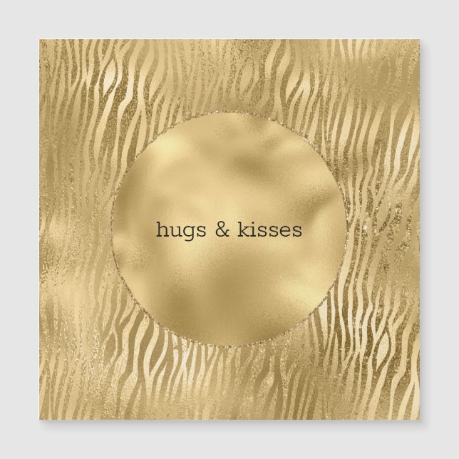 Cita personalizada Gold Glitz Zebra (Anverso)