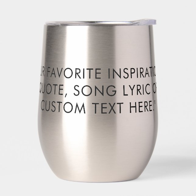 Cita personalizado Tumbler de vino térmico persona (Izquierdo)