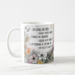 Cita positiva Inspirador Mug, Copa Boho