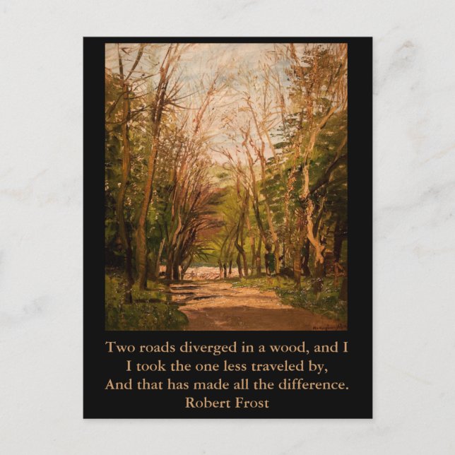 Cita postal inspiradora Robert Frost (Anverso)