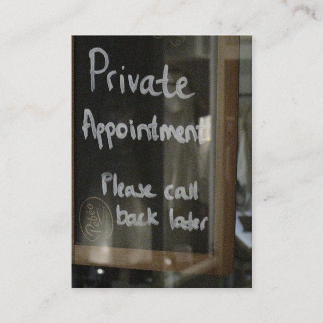 cita privada (Anverso)