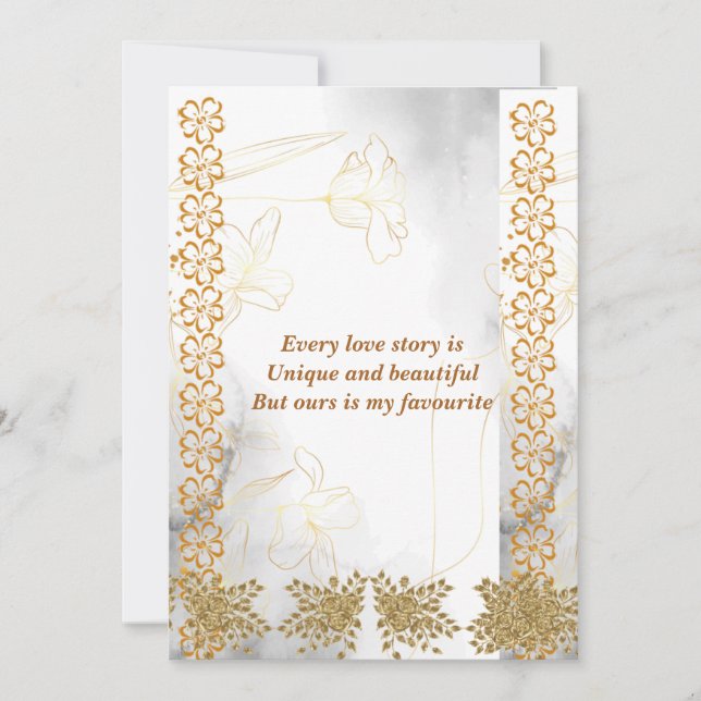 Cita romántica de amor Floral de oro para Valentin (Anverso)