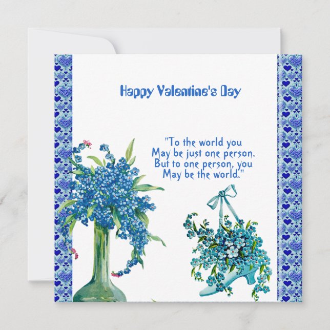 Cita romántica de amor Personalizado Floral Vase (Anverso)