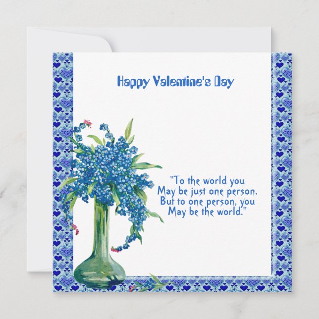 Cita romántica de amor Personalizado Floral Vase (Anverso)