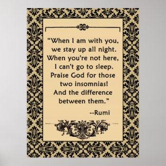 Cita RUMI LOVE en Poster o impresión