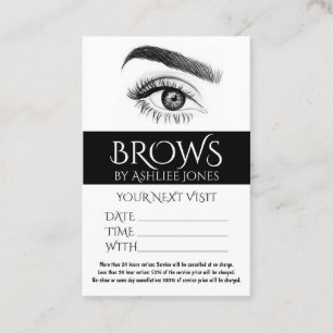 Cita Tarjeta Cita Cebrows Eyelashes Salon