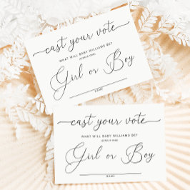 Cita tu voto Género Revelar tarjeta de juego de vo