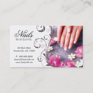 Citas 122 Tarjeta de visita Nail Salon Taupe rosa