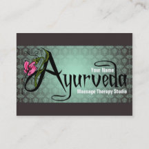 Ayurveda - Tarjeta de negocios / horario