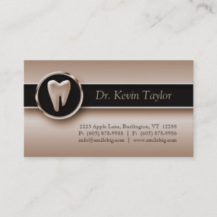 Citas Bronce molar dental de la tarjeta de visita