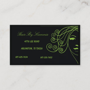 Citas Cabello negro, uña, tarjeta de visita de maquillaj