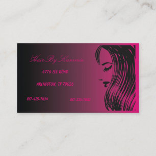 Citas Cabello rosa caliente, uña, tarjeta de visita de m