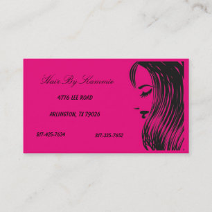Citas Cabello rosa caliente, uña, tarjeta de visita de m