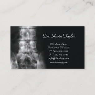 Citas Chiropractor Tarjeta de Negocio Xray Quiropráctico