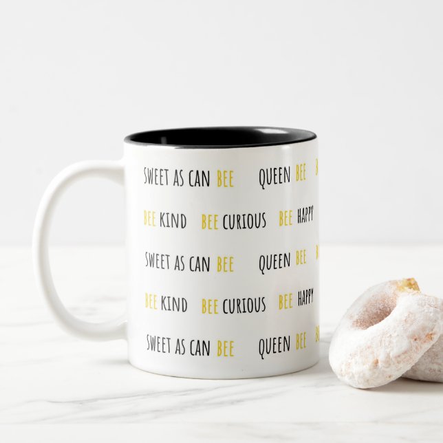 Citas de abeja tazas de café (Con donut)