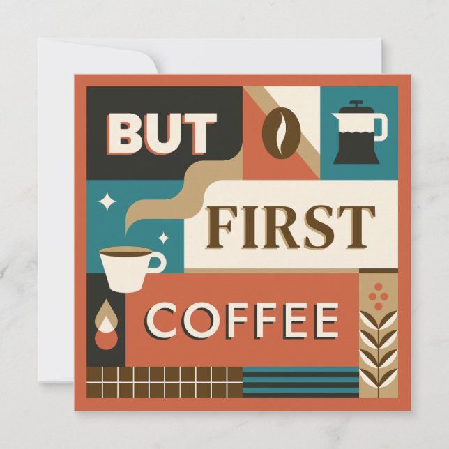 Citas de café coloreadas de texto personalizado (Anverso)