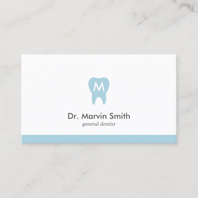 Citas de Dentist Business Monogram Tooth (Anverso)