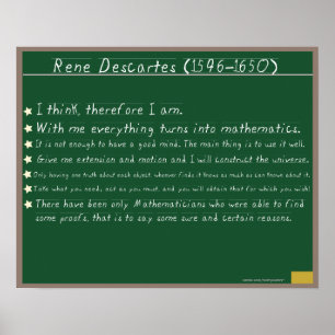 Citas de Rene Descartes Posters matemáticos