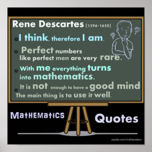 Citas de Rene Descartes Posters matemáticos