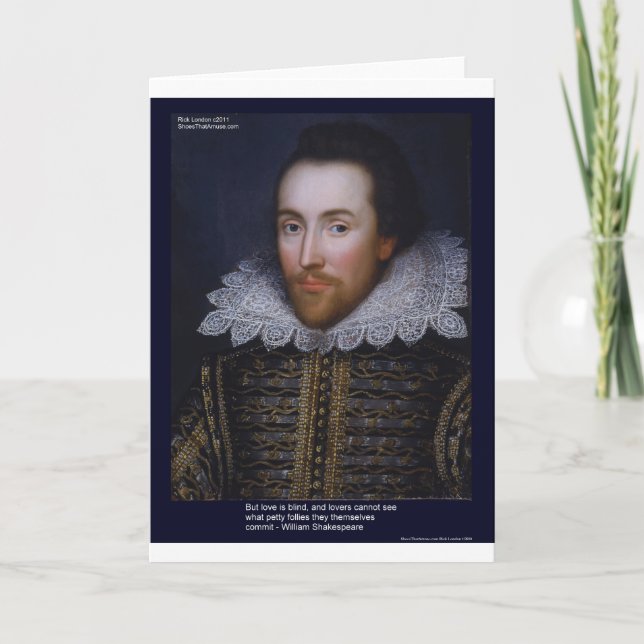 Citas de Shakespeare Amor/Ciego en tarjetas de reg (Anverso)