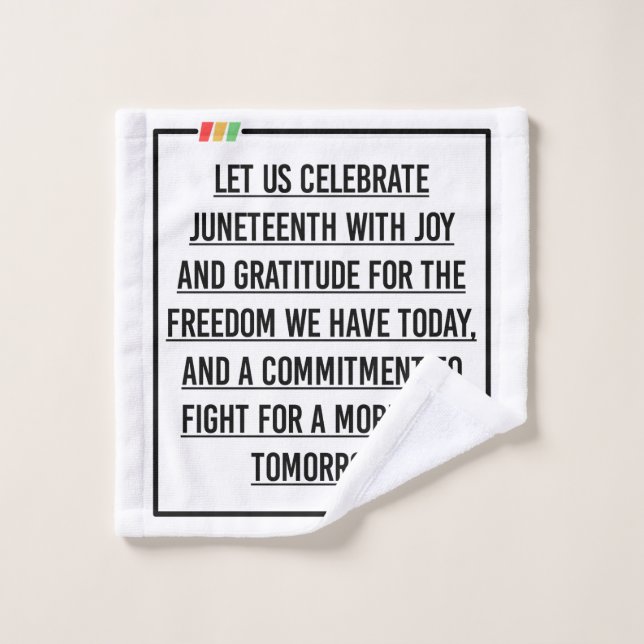 Citas del 19 de junio, Libertad para afroamericano (Toallita)