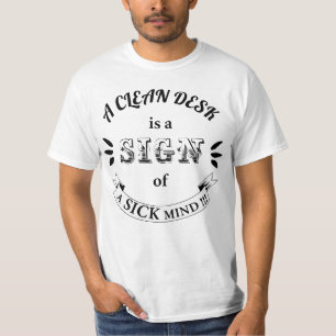 Citas divertidas de Clean Desk para camisetas