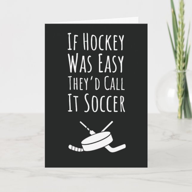 Citas Divertidas de Tarjetas de Hockey Diciendo Eq (Anverso)