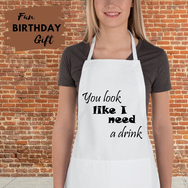 Citas divertidas regalos de los delantales chistes (Sarcastic funny apron humor saying for him or her. A fun, humorous birthday gift for husband or wife)