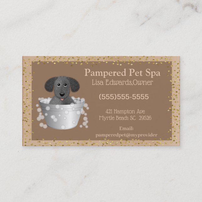 Citas Dog Grooming Dog Spa tarjeta de presentación (Anverso)