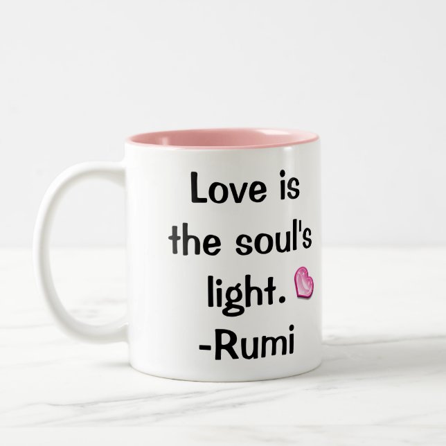 Citas: El amor Es-Rumi taza (Izquierda)