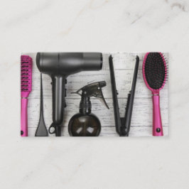 Citas El salón equipa la tarjeta de visita rosada y