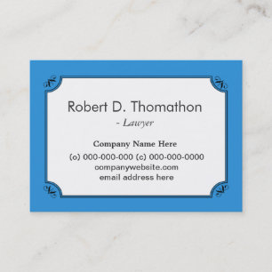 Citas Elegante tarjeta de perfil informativo azul
