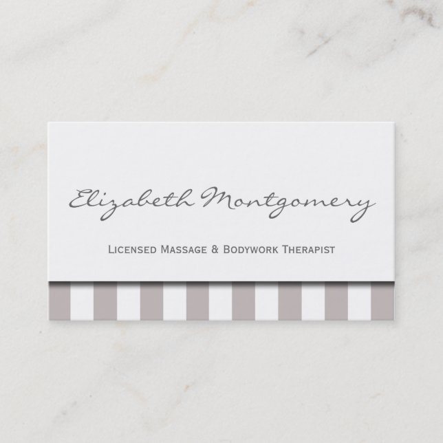 Citas Gray Stripes Moderno Nombramiento Tarjeta de visit (Anverso)